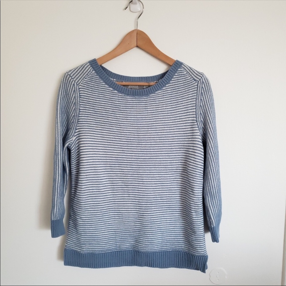 NWT Marled Reunited Clothing Blue and White Stripe